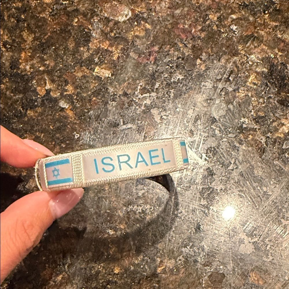 Blue and White Israel Bracelet BRAND NEW - Fits MOST - White and Blue Cuff
